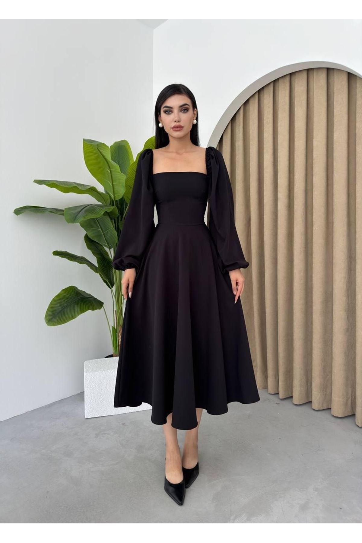 Nouna Balon Kol Elbise