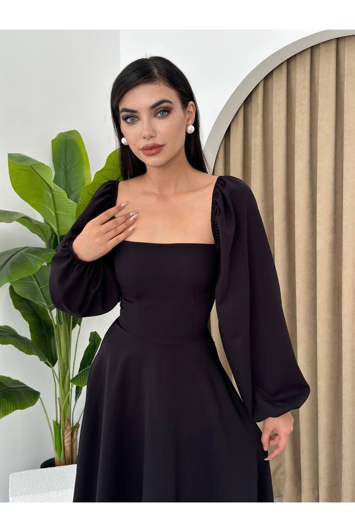 Nouna Balon Kol Elbise