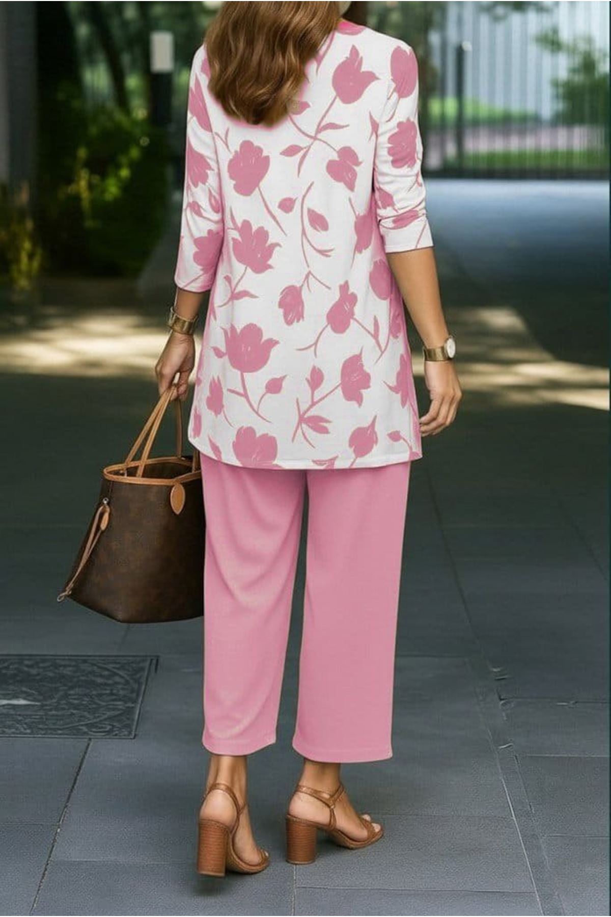 Kadın Uzun Kollu önü Açık Modal Ceket Kolsuz Viskon Iki Iplik Bluz Ve Pantolon üçlü Takım