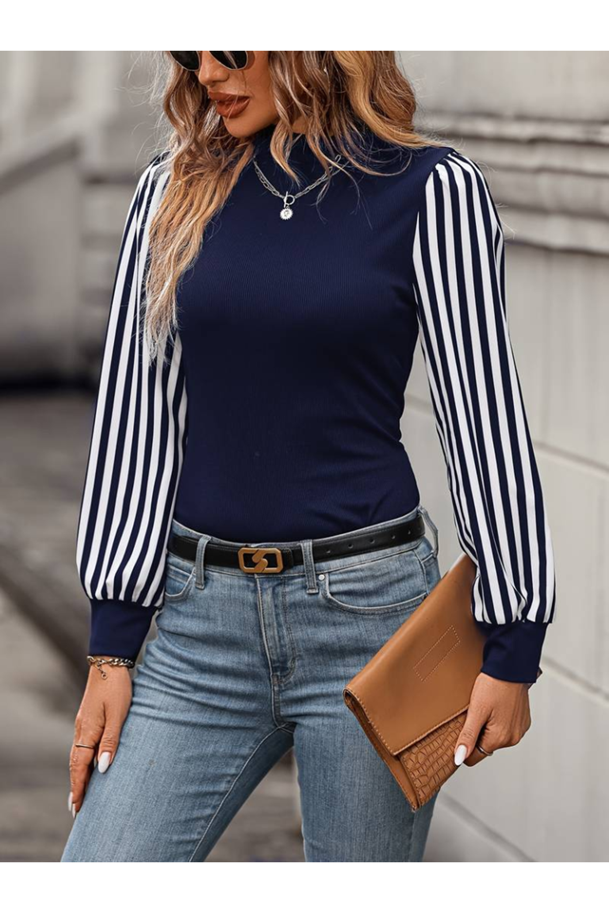 Kadın Uzun Kollu Balıkçı Yaka Bürümcük Bluz