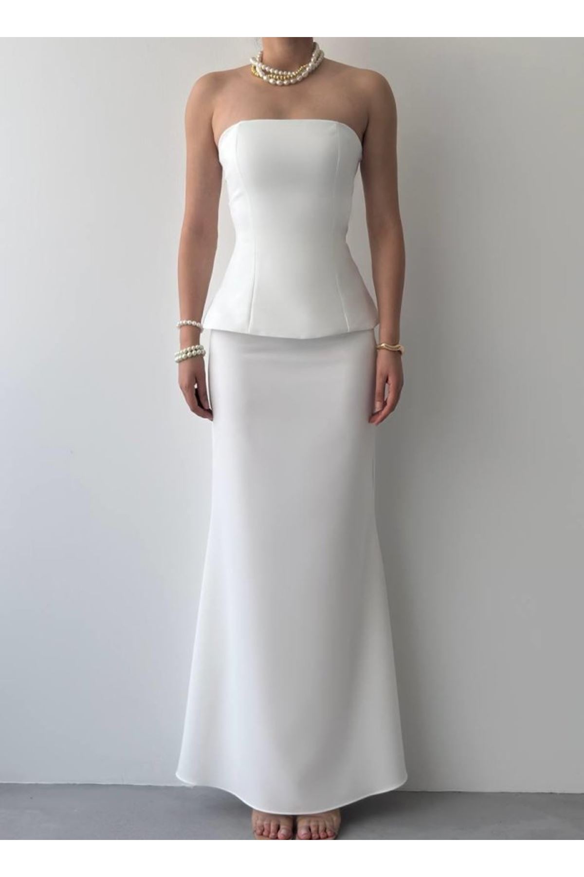 Spas Straplez Elbise