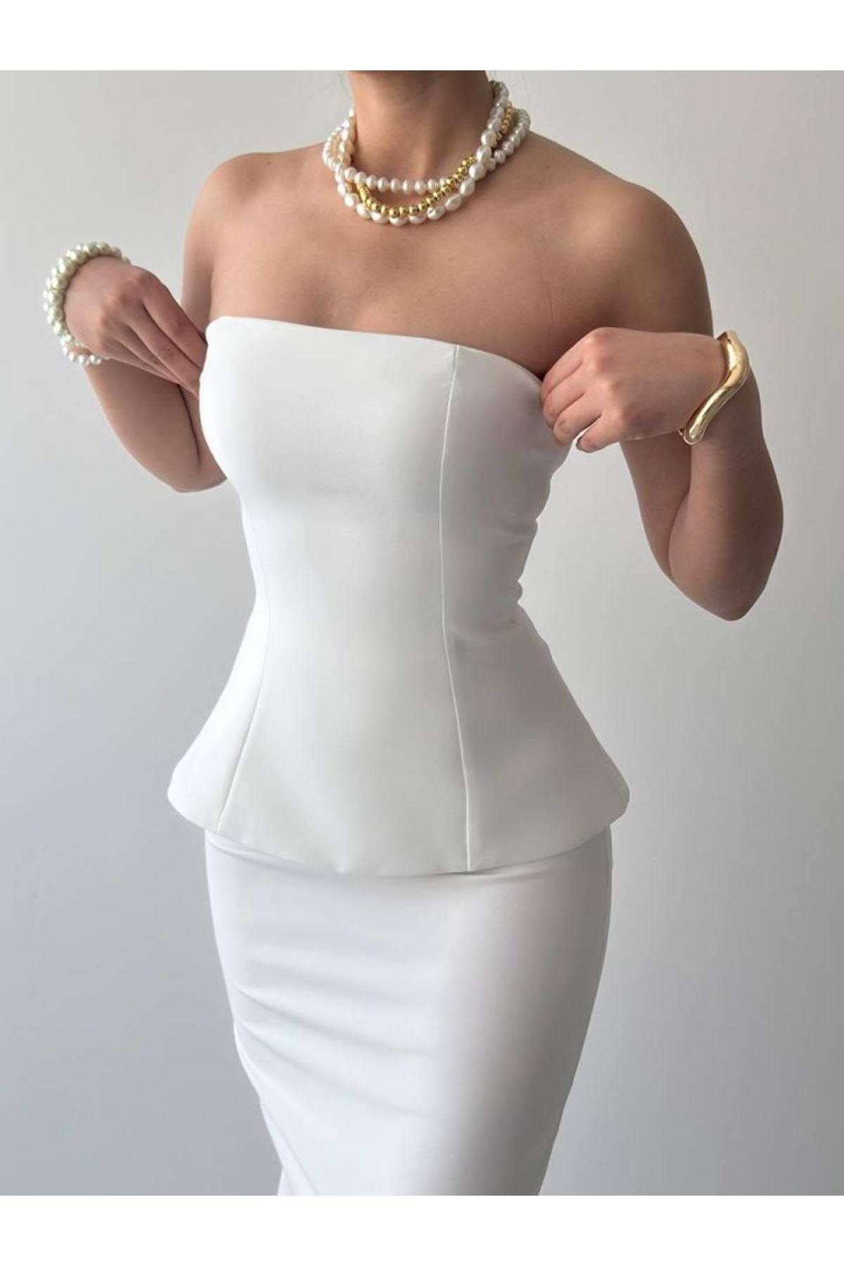 Spas Straplez Elbise