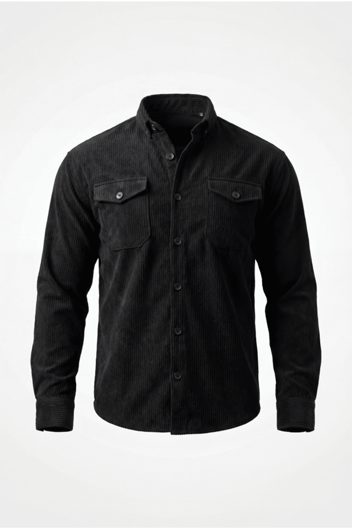 Erkek Uzun Kollu Cepli Kadife Gömlek
