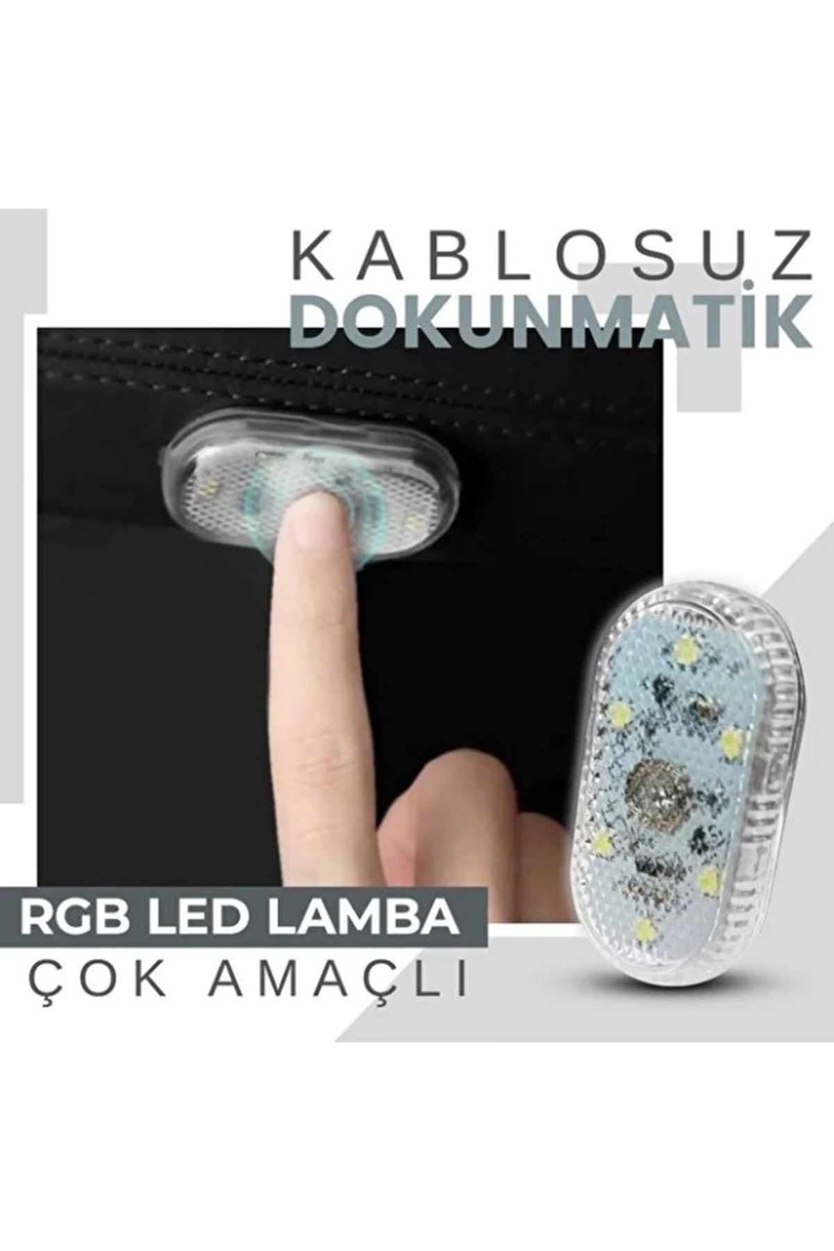 Dokunmatik Mini 6 LED RGB Işık