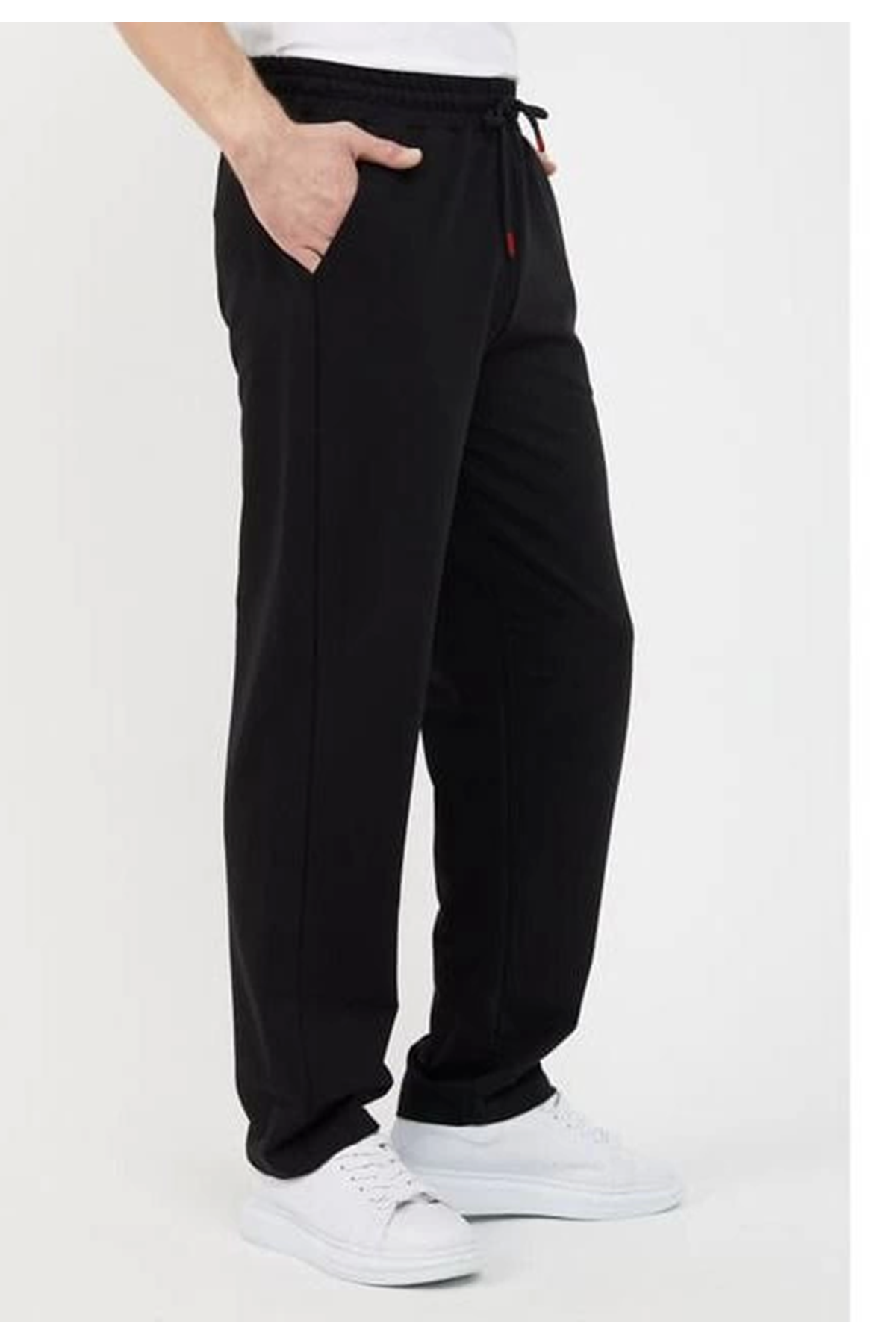 Üç İplik Basic Eşofman Pantolon - Siyah