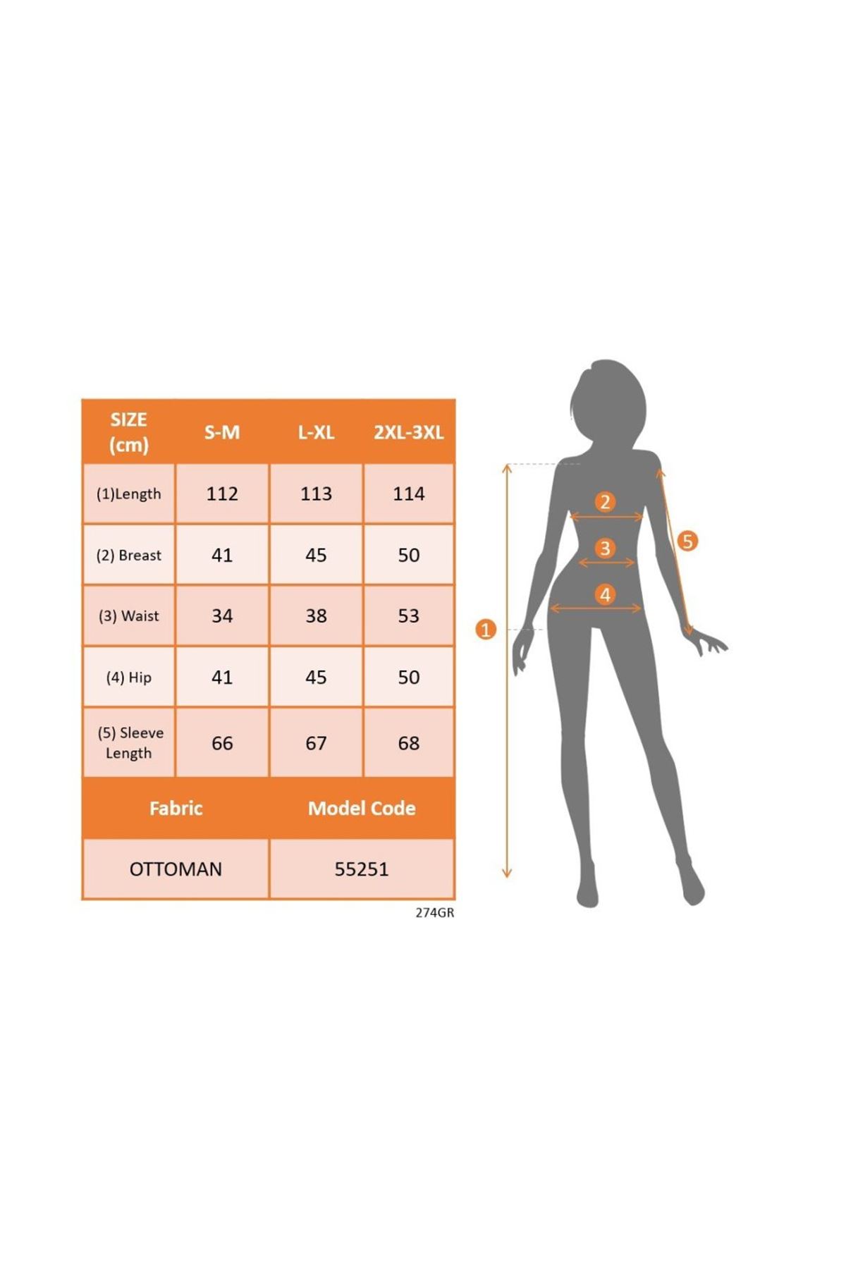 Kadın Uzun Kollu önden Fermuarlı Midi Ottoman Elbise