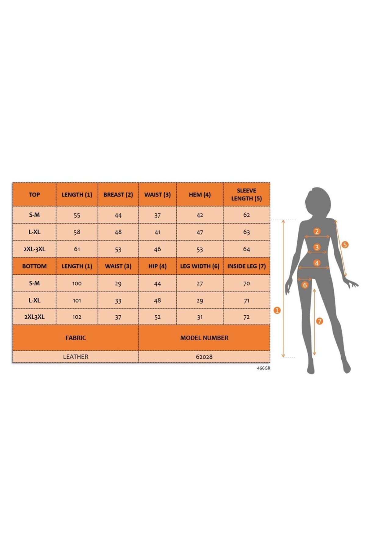 Kadın Uzun Kollu önden Fermuarlı Kısa Deri Ceket Ve Pantolon Ikili Takım