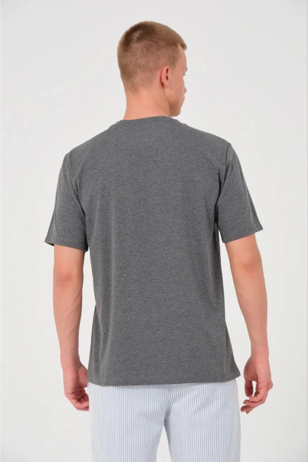 Erkek 24/1 Düz A Kalite Oversize T-shirt - Antrasit