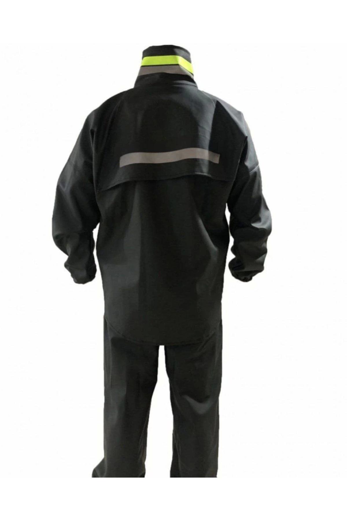 Tam Kalıp Motorcu Kurye Su Gecirmez Yağmurluk Takım - Siyah
