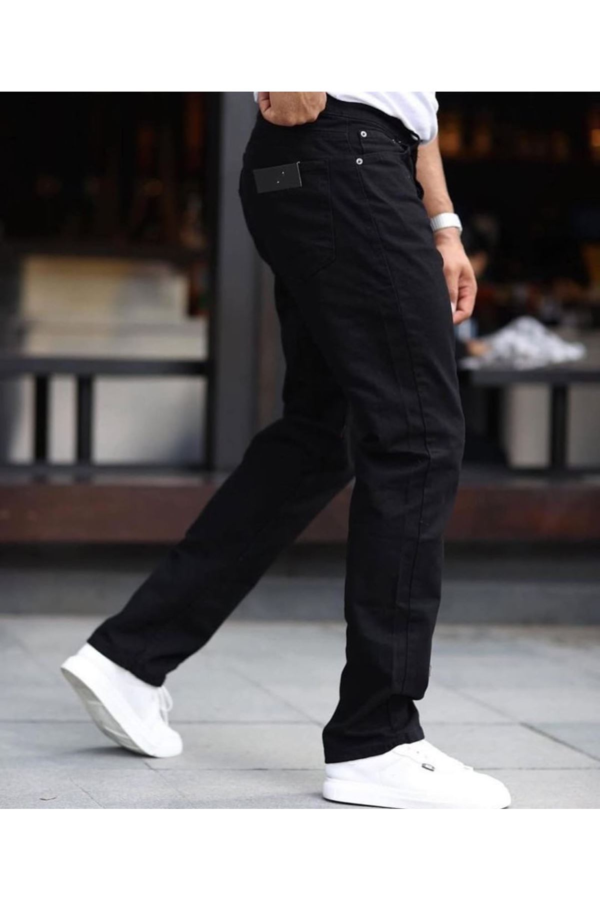 Erkek Siyah Baggy Jean