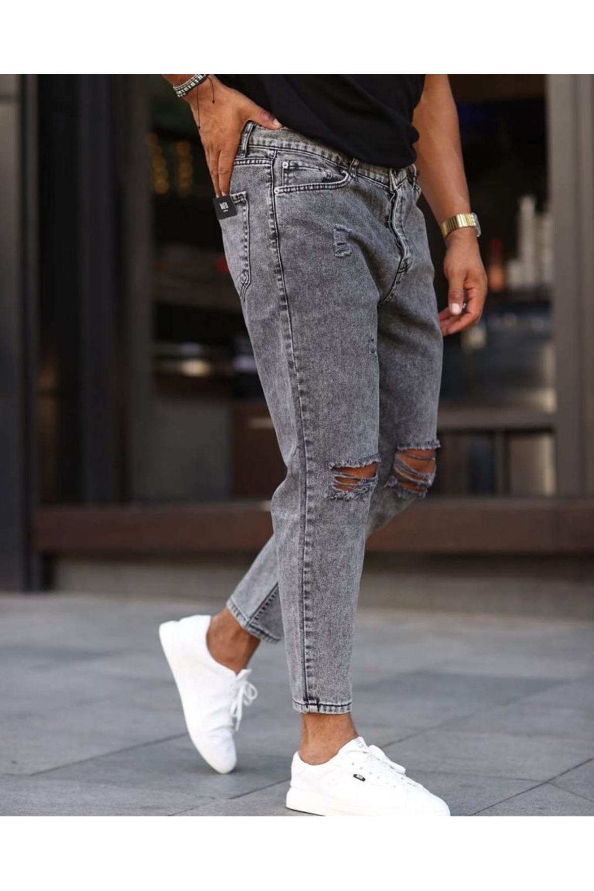 Erkek Kar Yıkama Boyfriend Jean