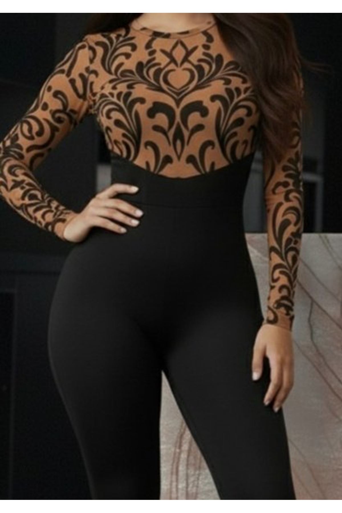 Kadın Siyah Krep Kumaş Pantolon