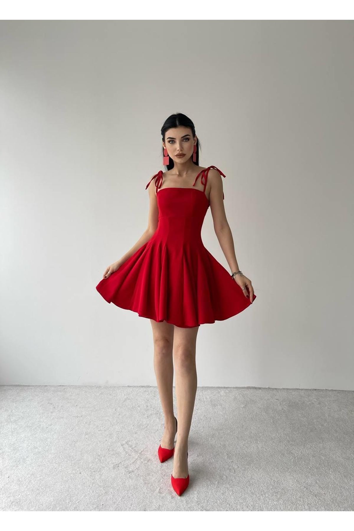 Clara Askılı Mini Elbise