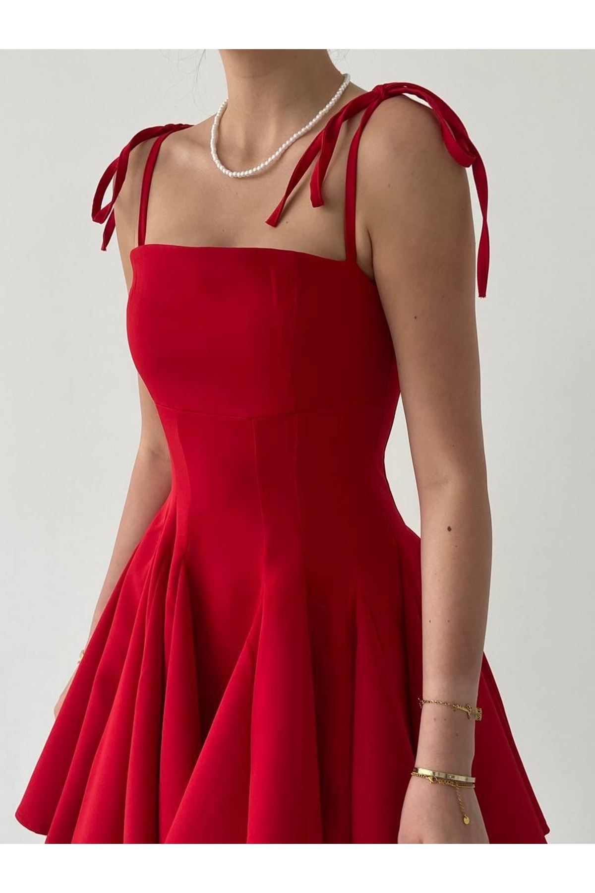 Clara Askılı Mini Elbise