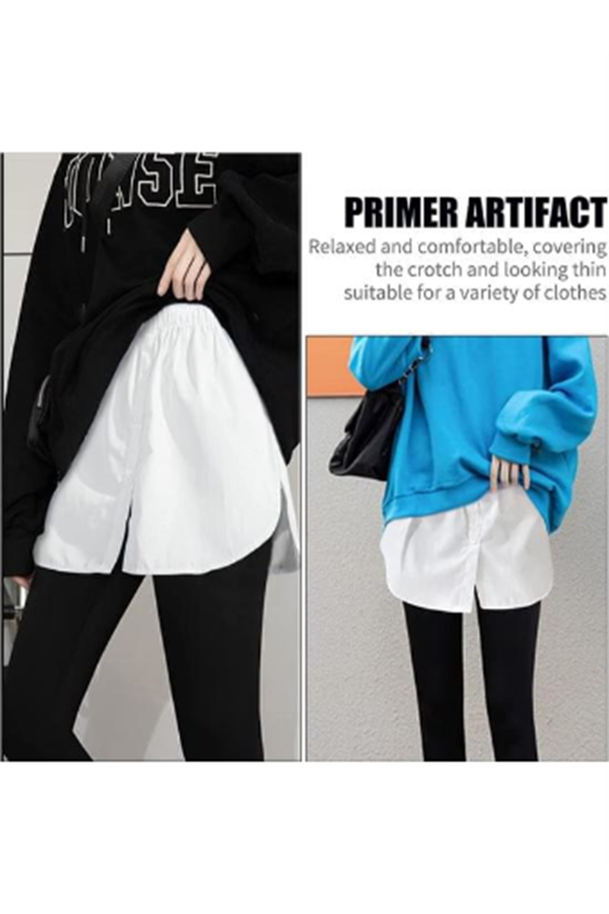 Lastikli Düğmeli Kurtarıcı Gömlek Altı Eteklik -Beyaz