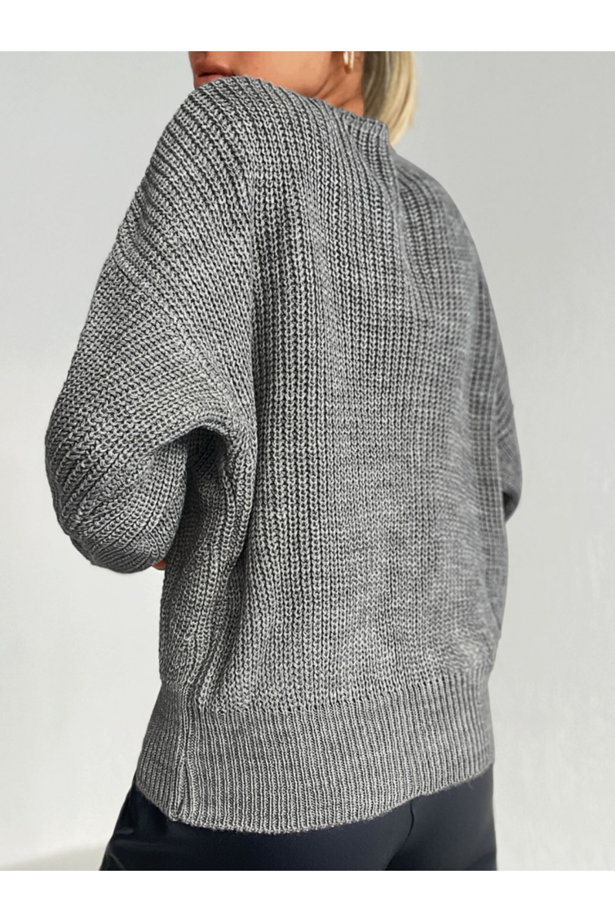 Kadın Uzun Kollu Düğme Detay Triko Hırka