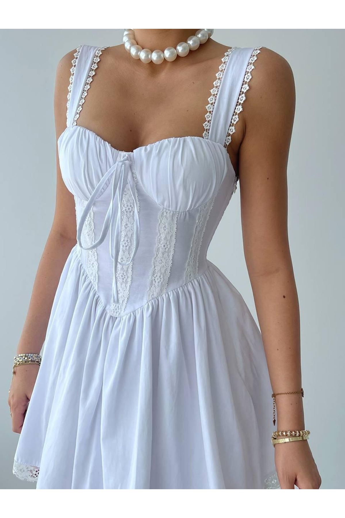 Lille Arkası Bağlamalı Elbise