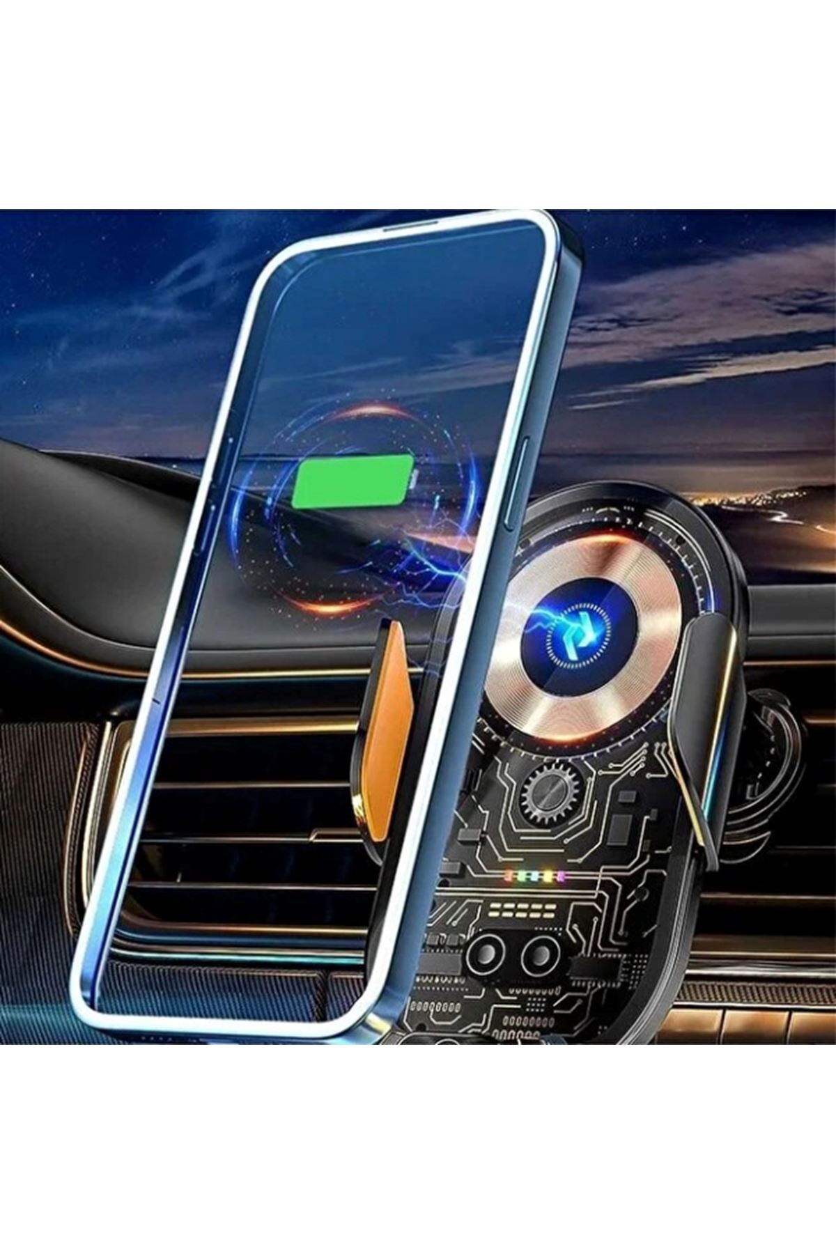 Araç İçi Kablosuz Şarjlı Telefon Tutucu