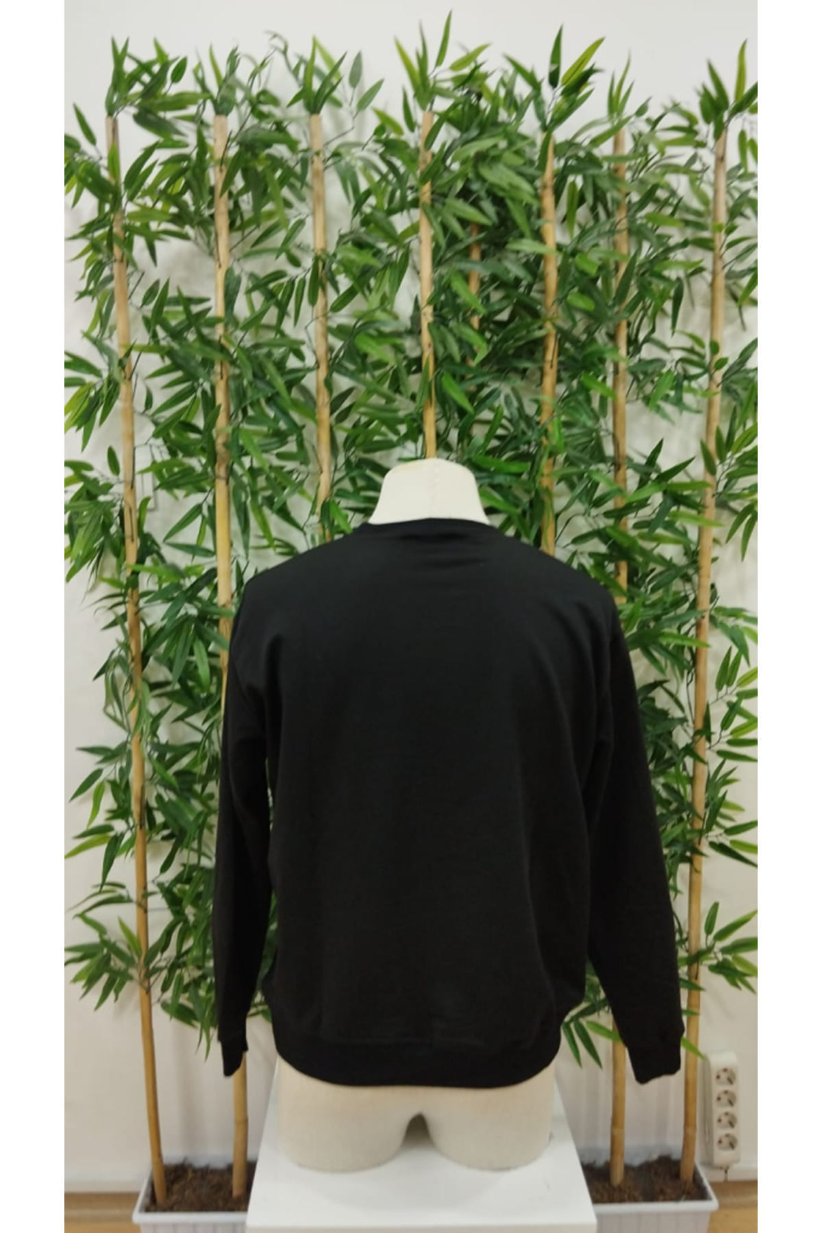 Erkek Uzun Kollu Bisiklet Yaka Paris Yazılı Iki Iplik Sweat