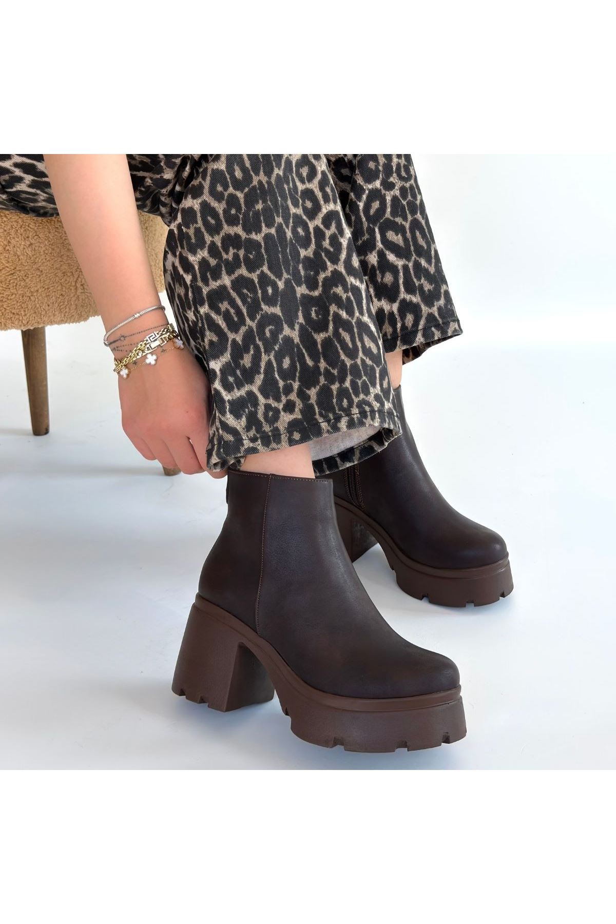 Belay Acı Kahve Nubuk Topuklu Bot