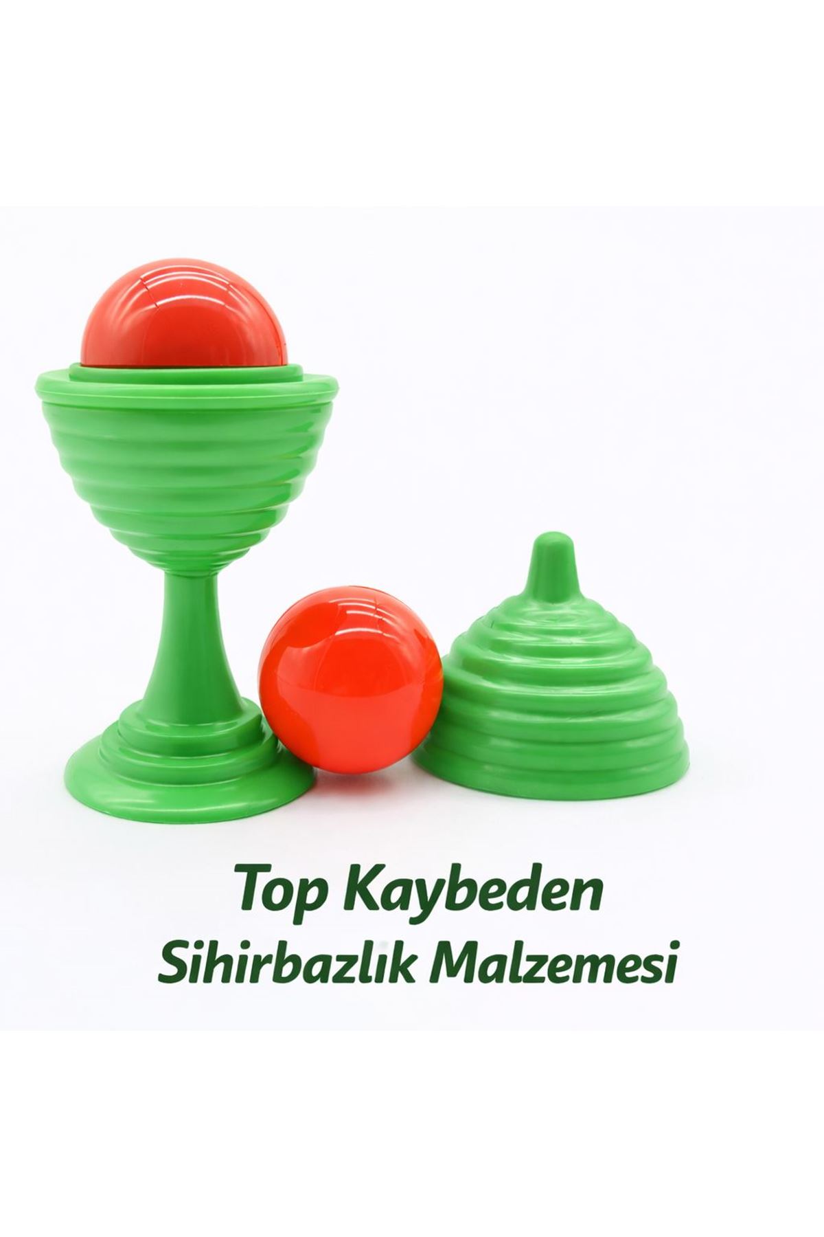 Yeşil Renk Sihirli Kupa Top Kaybetme Oyunu 7 cm