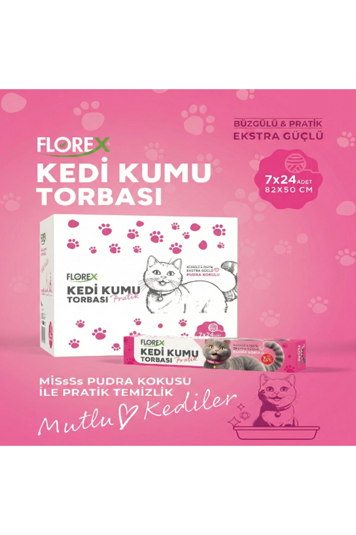 Kedi Kumu Torbası Pudra Kokulu