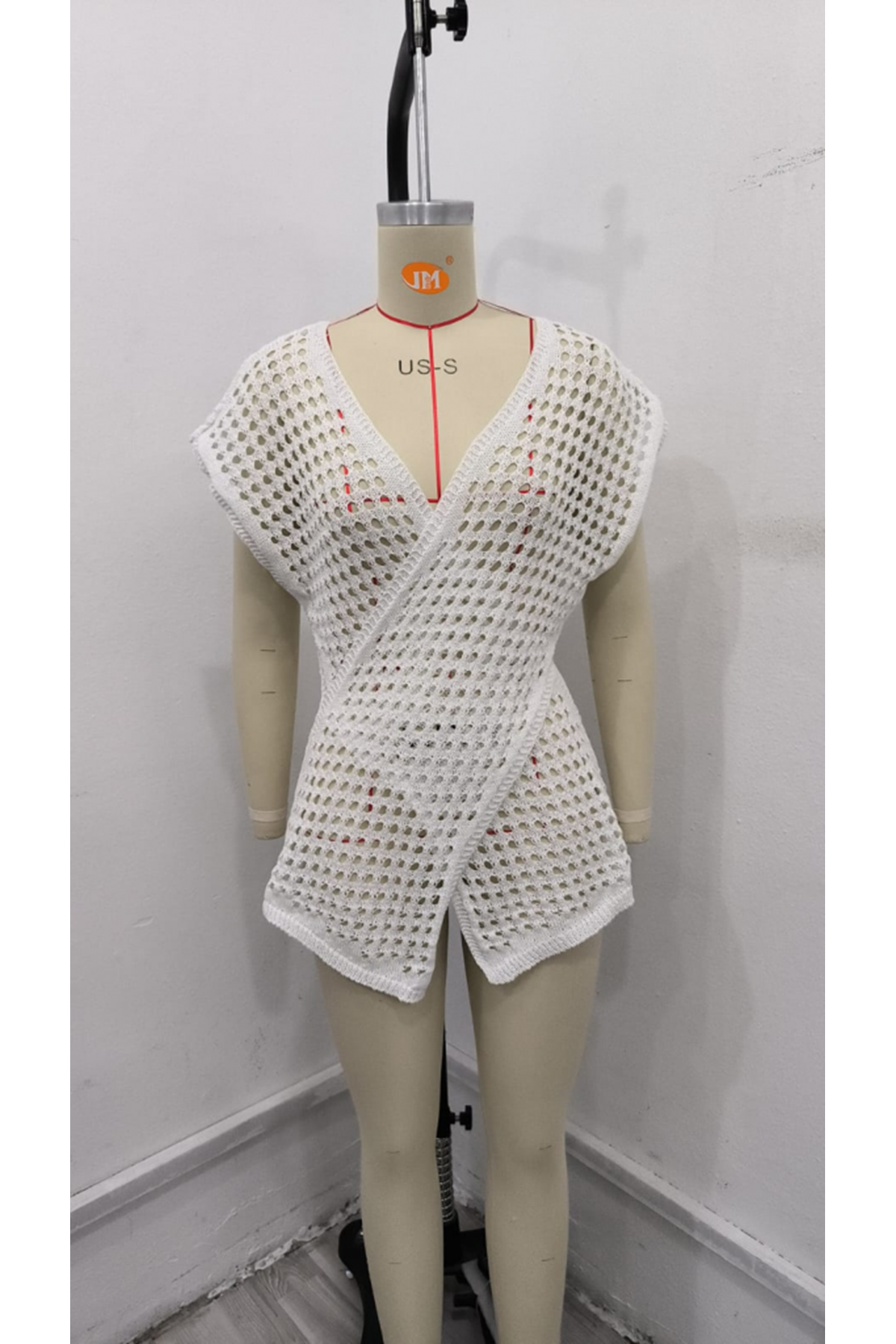 Kadın Kruvaze Detay Ajurlu Triko Pareo