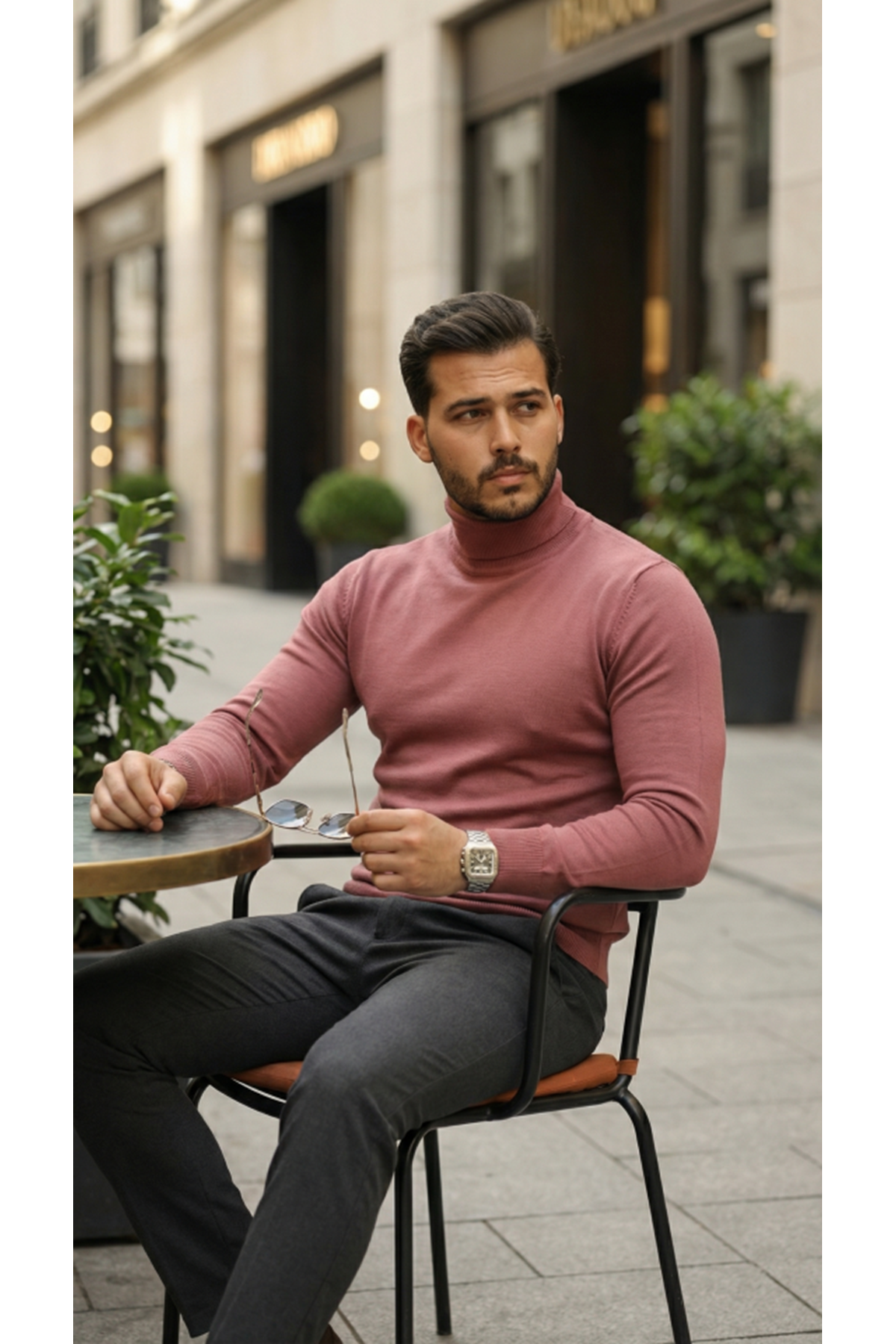 Erkek Boğazlı Yaka Uzun Kollu Triko