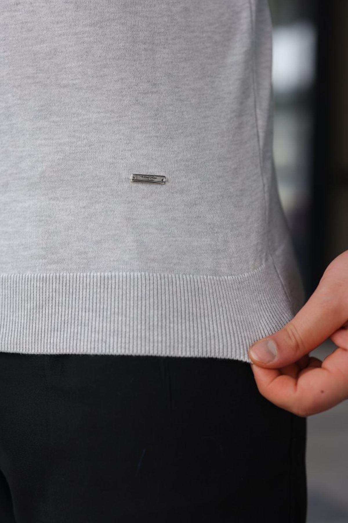 Erkek Yarım Balıkçı Yaka Pamuklu Triko