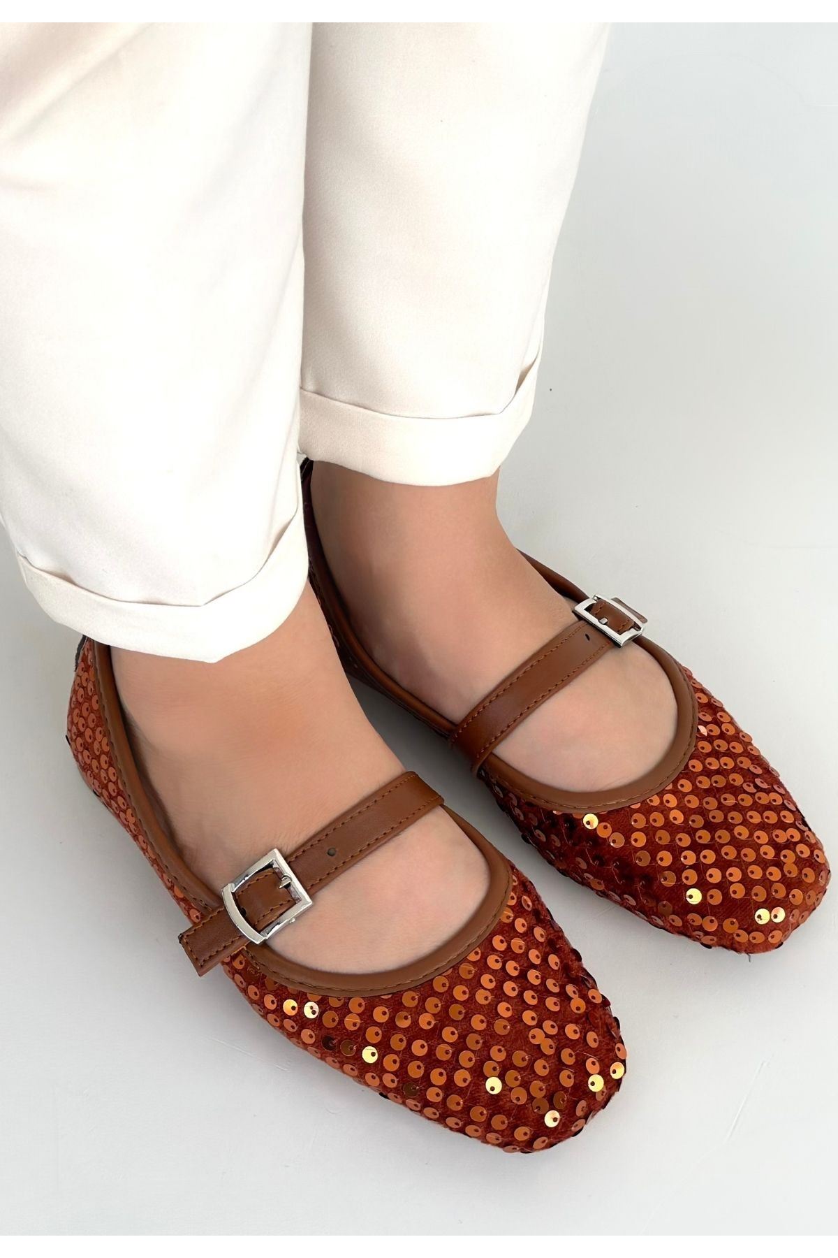 Moden Taba Süet Babae Ayakkabı