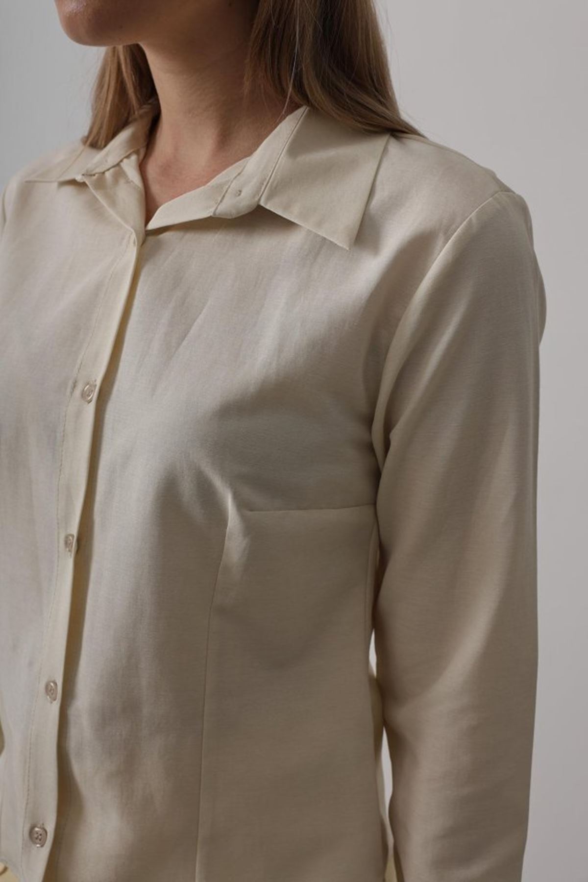 Basic Gömlek - Ekru