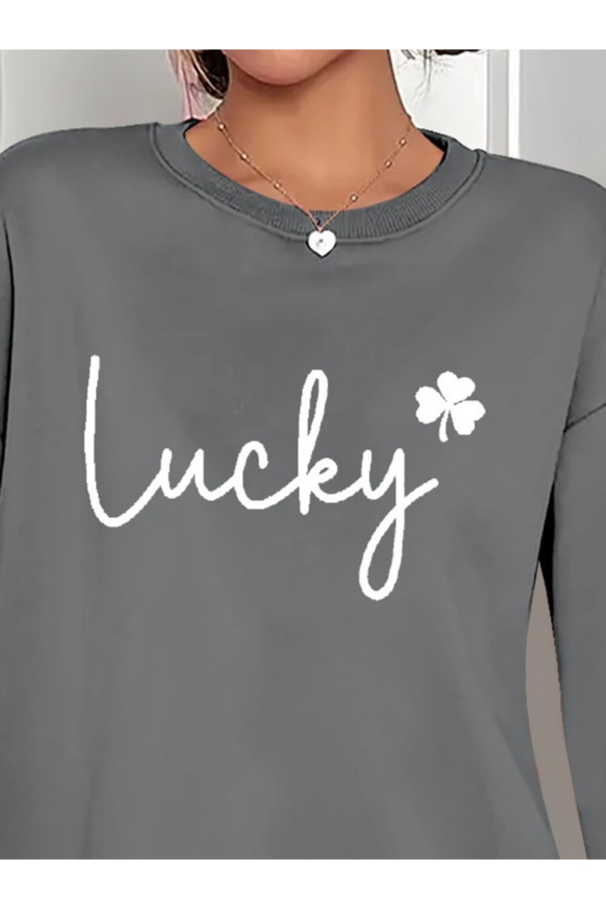 Kadın Uzun Kollu Bisiklet Yaka Viskon Iki Iplik Bluz