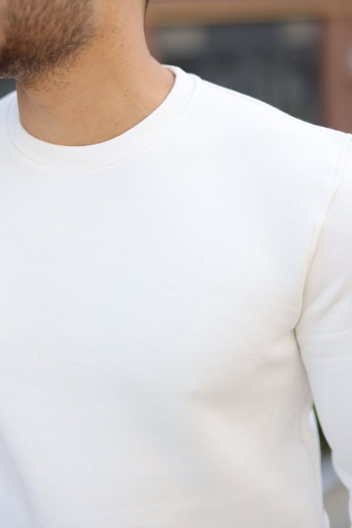 Erkek Üç İplik Şardonlu Sweatshirt