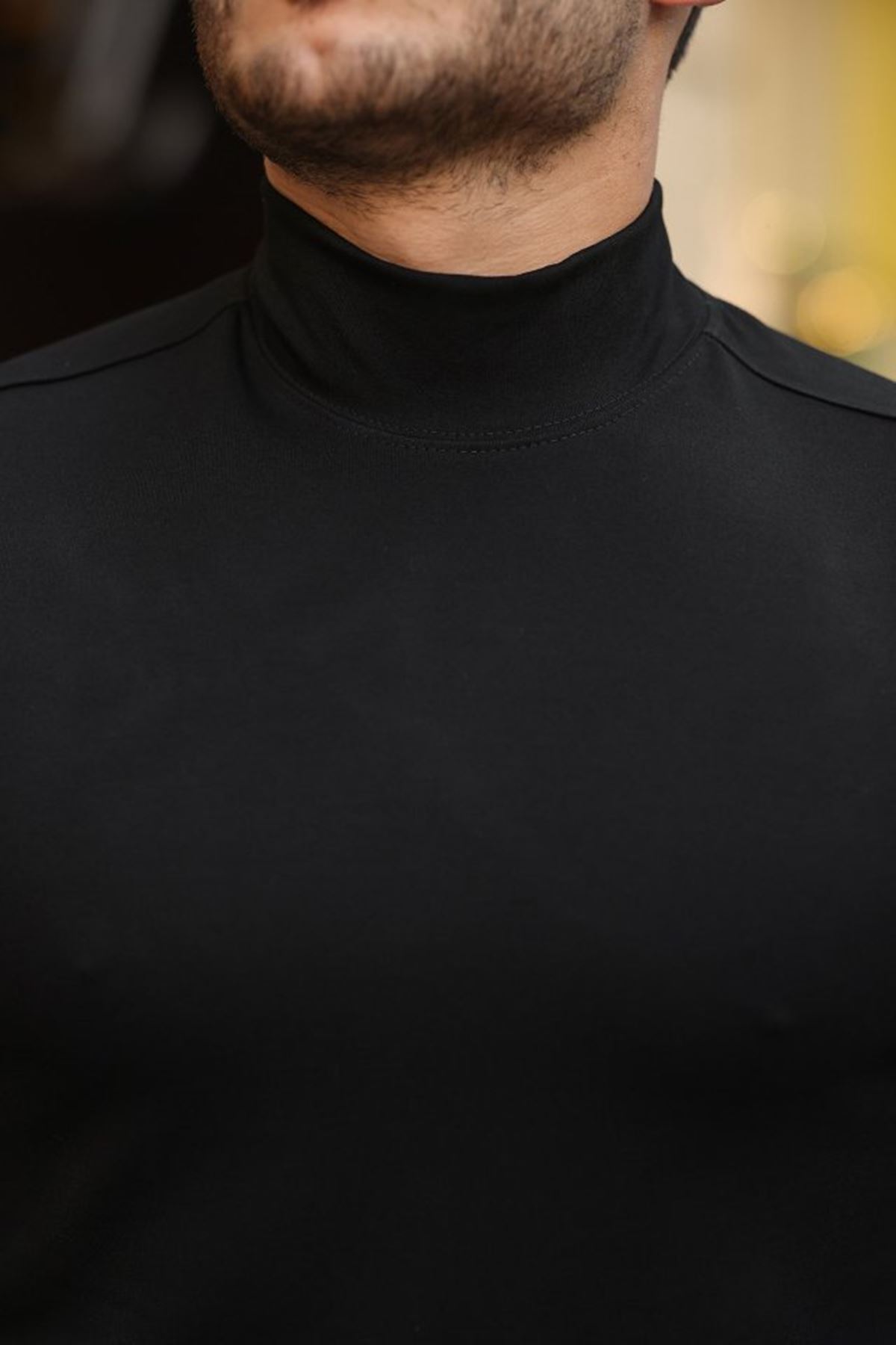 Erkek Balıkçı Yaka Modal Kumaş Esnek Kazak