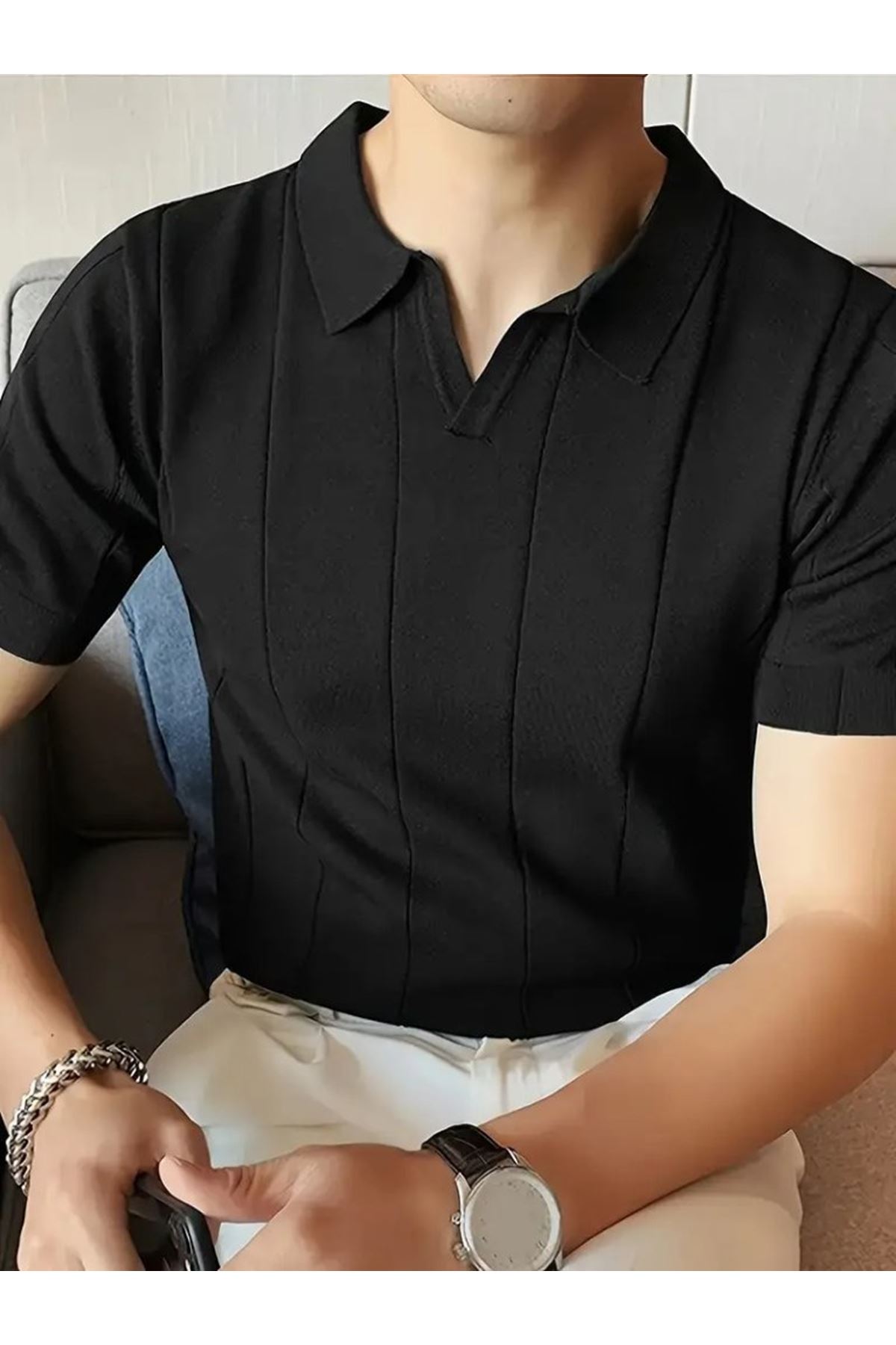 Erkek Kısa Kollu Polo Yakalı Triko Tshirt