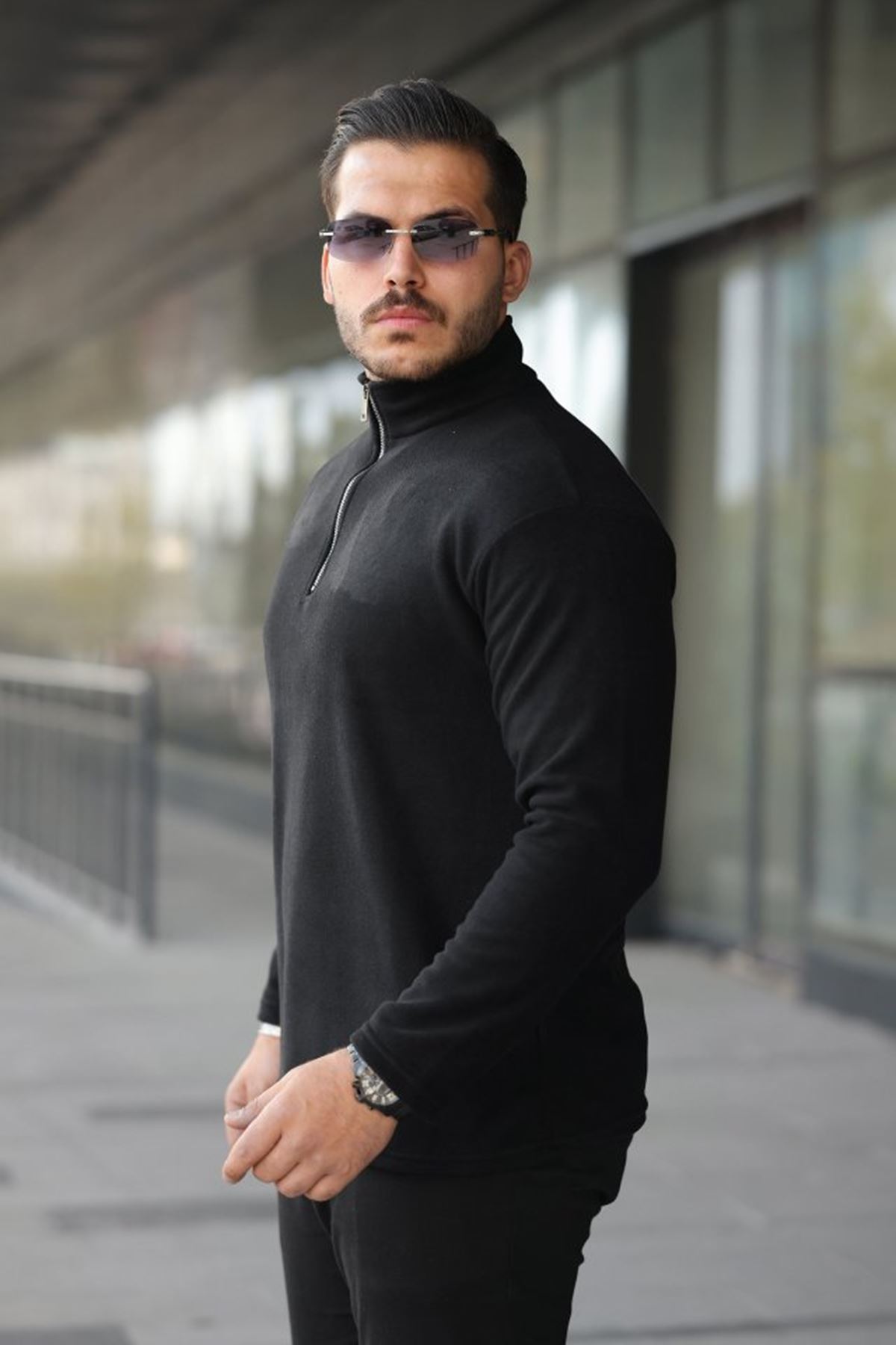 Erkek Zip Yaka Polar Sweat