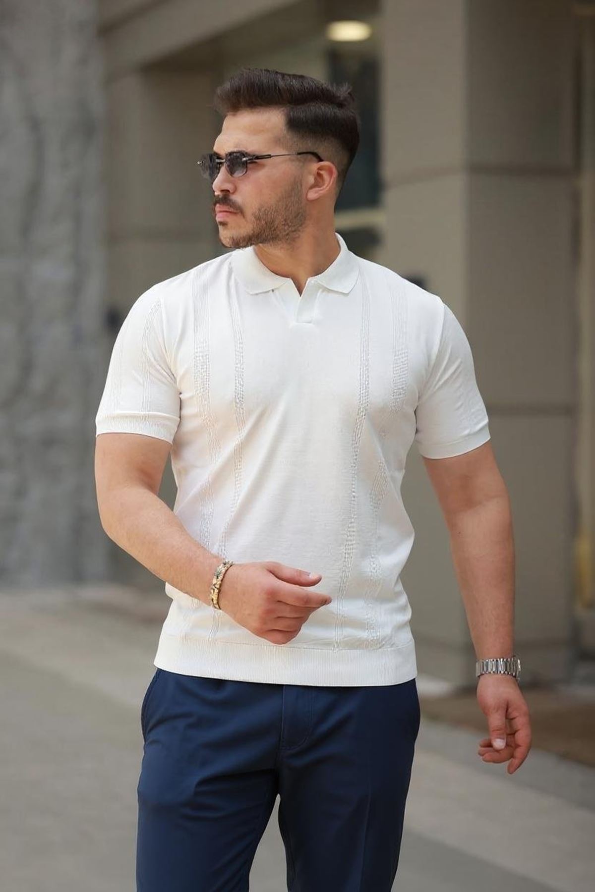 Erkek Hemşire Yaka Kısa Kollu Tişört