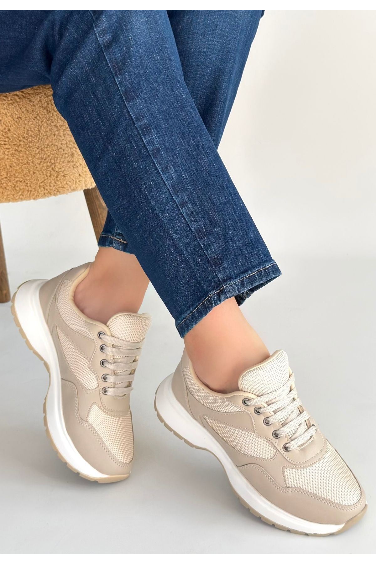 Slar Vizon Cilt Bağcıklı Spor Ayakkabı