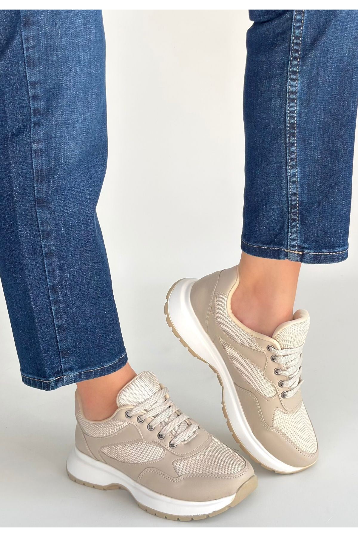 Slar Vizon Cilt Bağcıklı Spor Ayakkabı