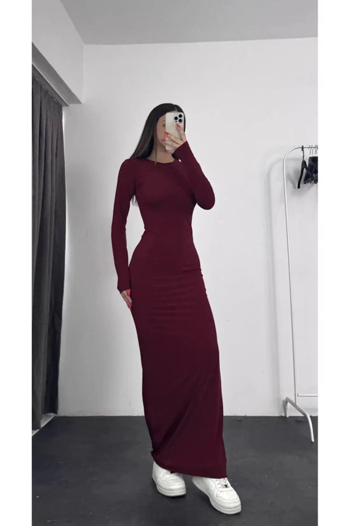 Kadın Uzun Kollu Maxi Elbise