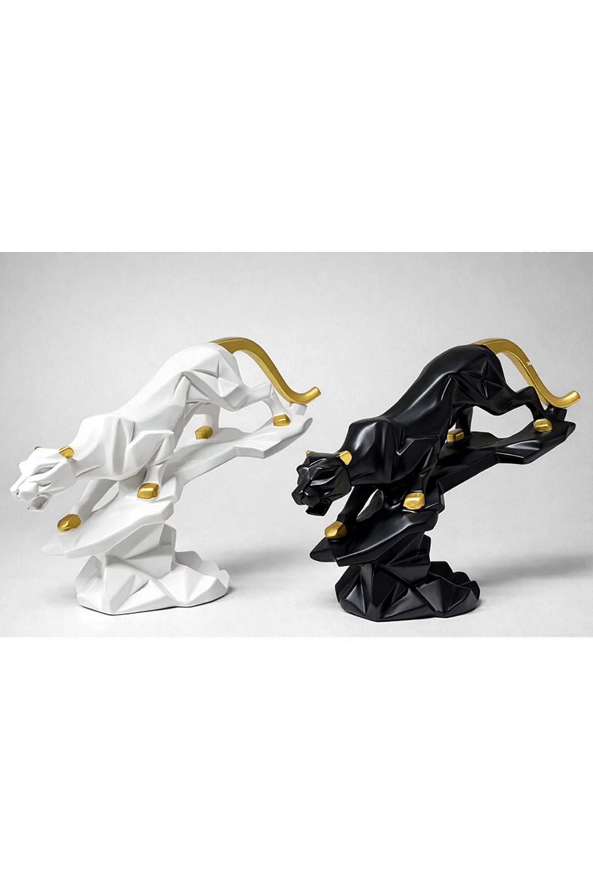 Dekoratif Polyester Panter Figürü