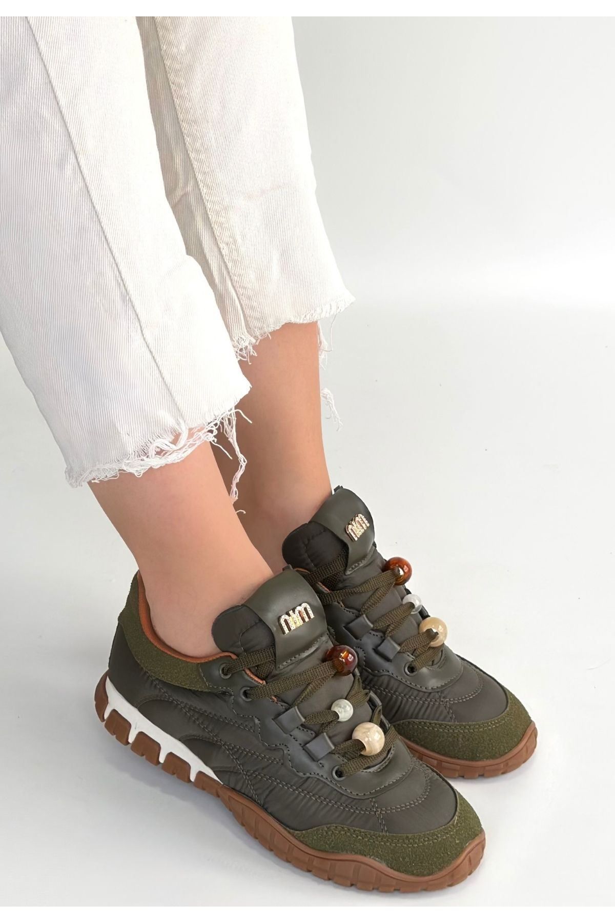 Tues Yeşik Nubuk Bağcıklı Spor Ayakkabı