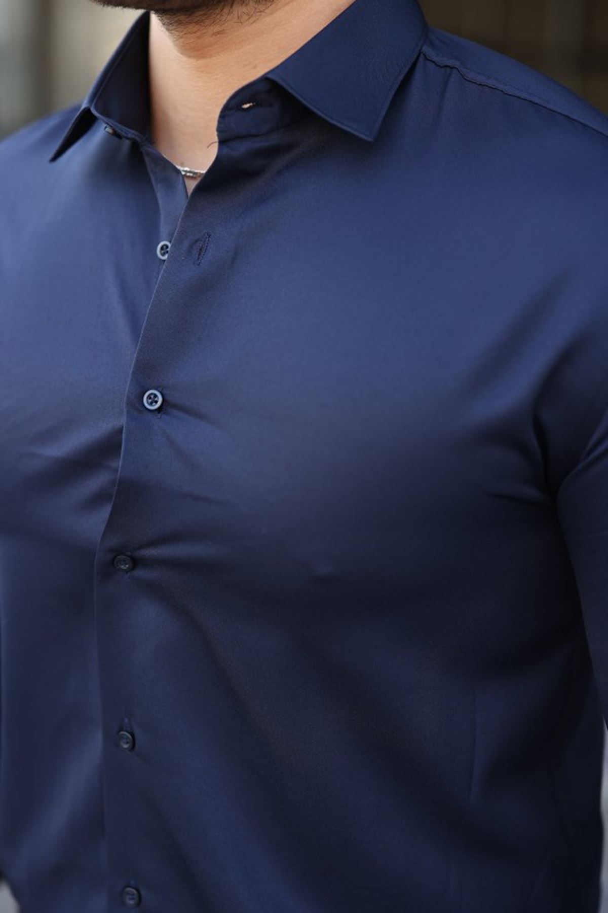 Erkek Saten Klasik Gömlek