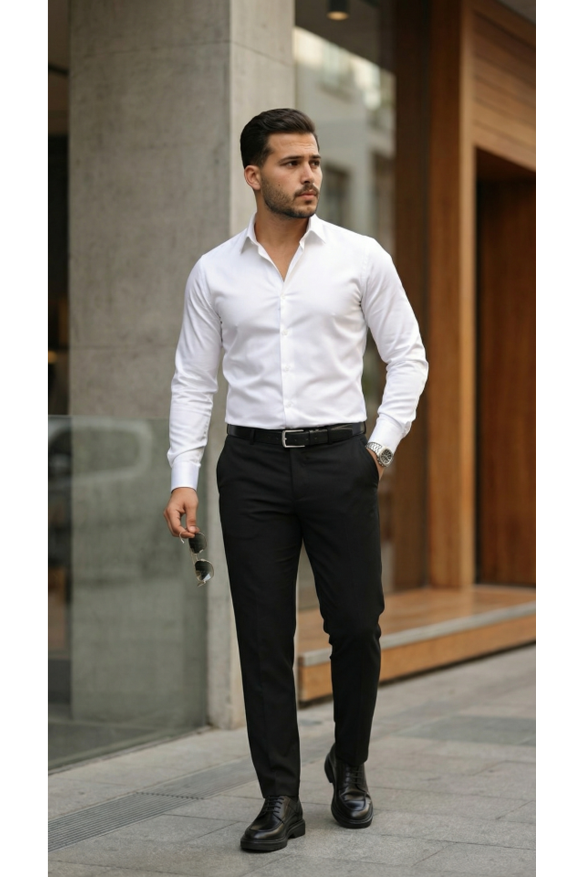 Erkek Saten Klasik Gömlek