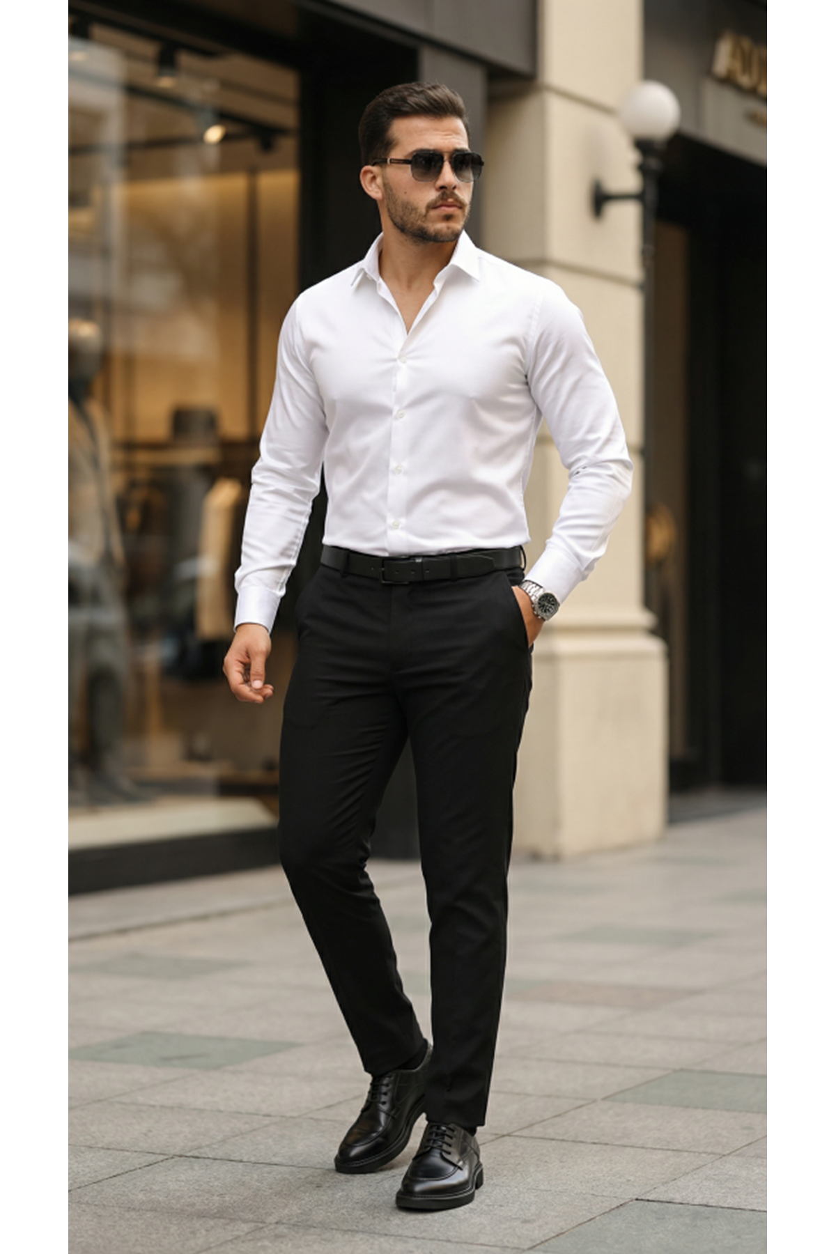 Erkek Saten Klasik Gömlek