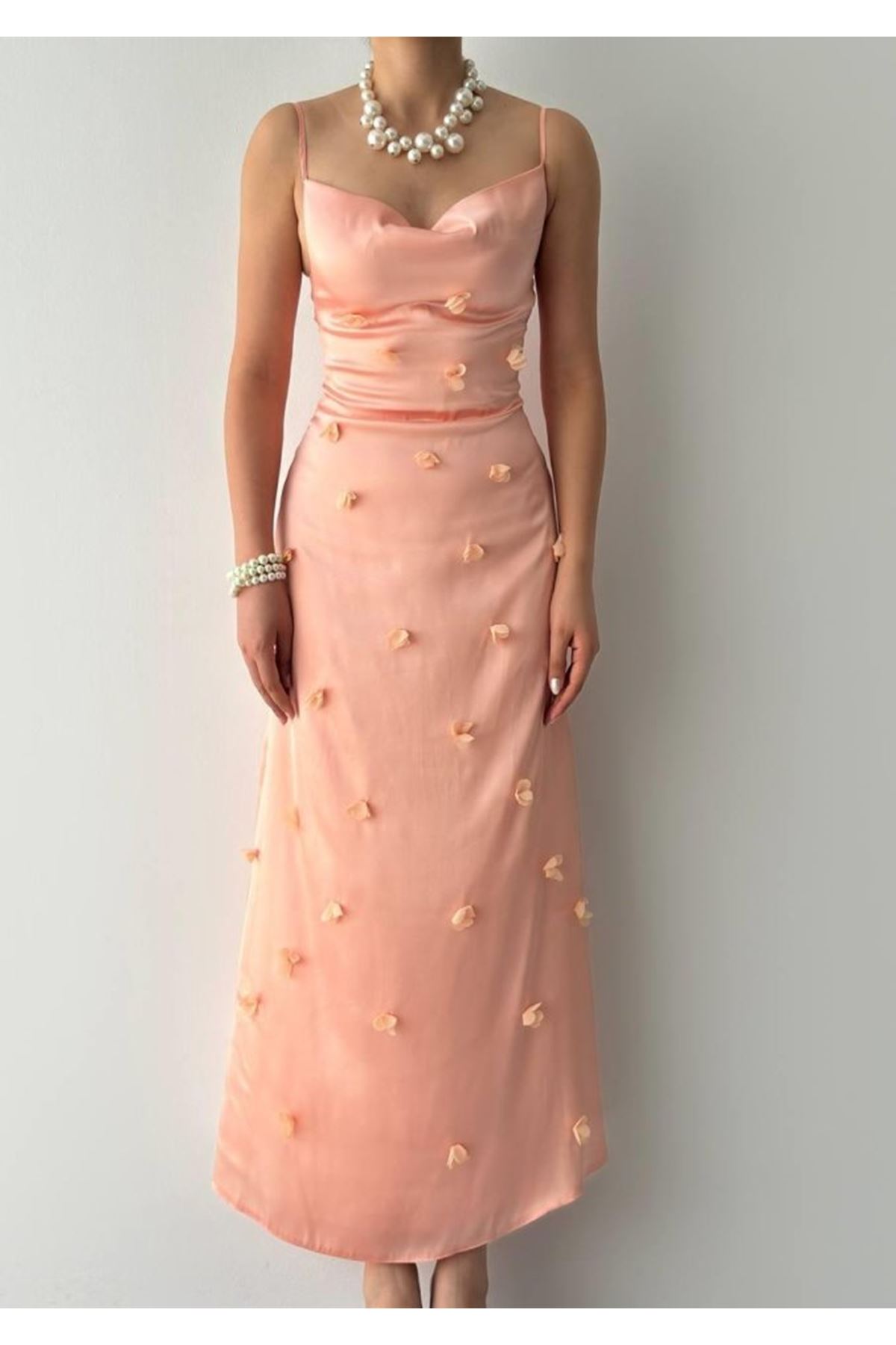 Dora Çiçek Detaylı Elbise