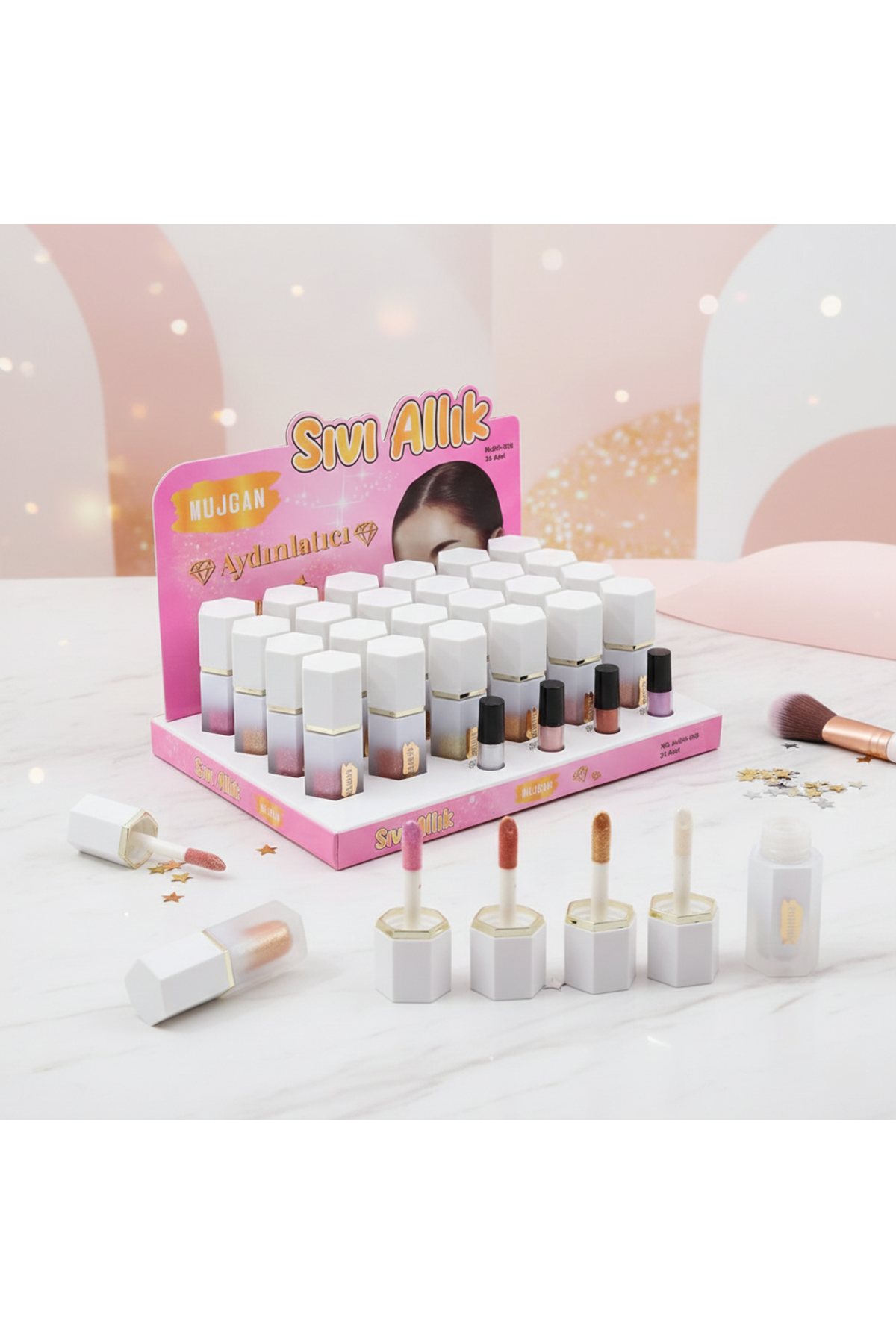 4'lü Ruj Şekilli Likit Allık Seti