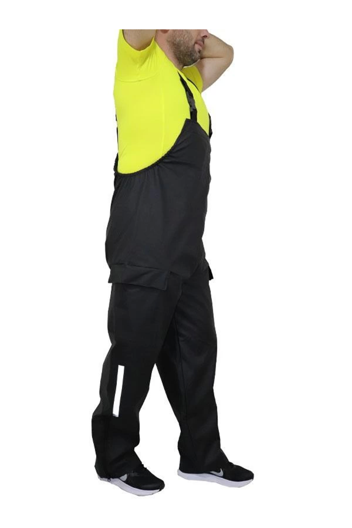 Yağmurluk Takım (Bahçıvan Tipi Askılı Pantolon Ve Mont) - Siyah