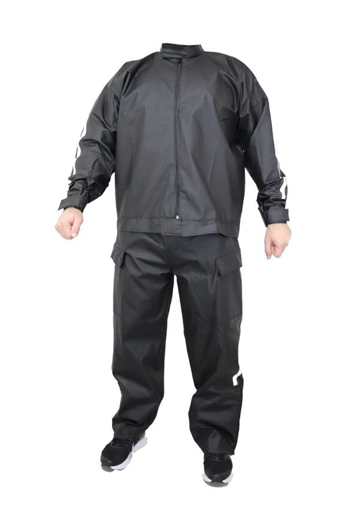 Yağmurluk Takım (Bahçıvan Tipi Askılı Pantolon Ve Mont) - Siyah