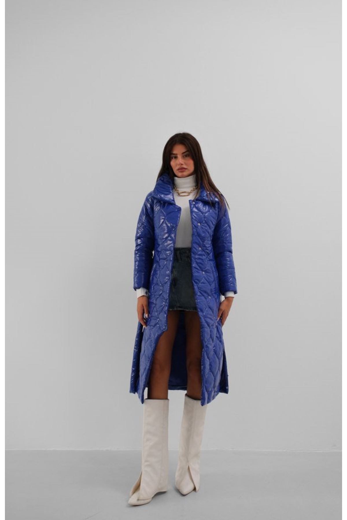 Kemerli Rugan Şişme Maxi Mont